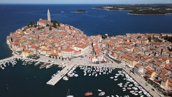 Aerial Panorama of Rovinj, Croatia alt