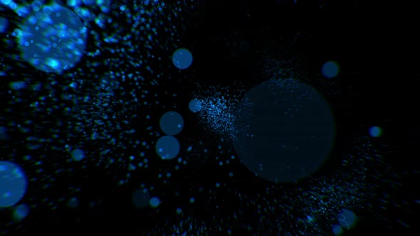 Abstract Organic Blue Particles Background 4K
