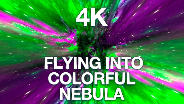 4k Seamless Flying Into Colorful Nebula alt