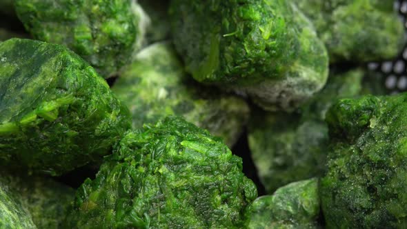 Frozen Spinach Frozen Spinach Vegetable Salad Healthy Food Spinach Pieces Rotate Like Background alt