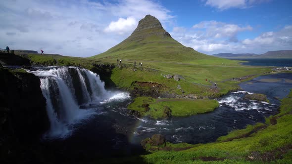 Kirkjufell Mountain Landscape in Iceland Summer alt