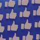 Looped animated background of raised thumb. Gesture of approval on social media. - VideoHive Item for Sale