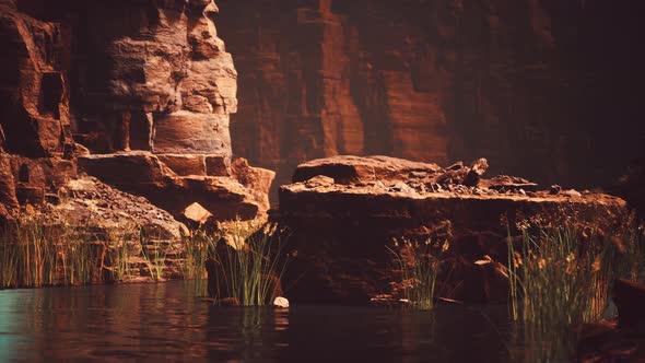 Colorado River Cuts Through Rock at Grand Canyon alt