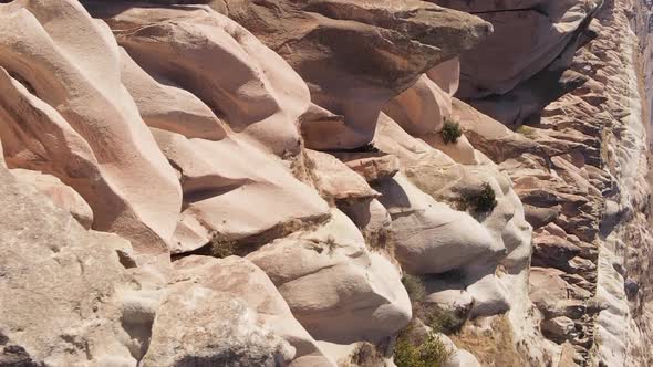 Vertical Video Cappadocia Landscape Aerial View alt