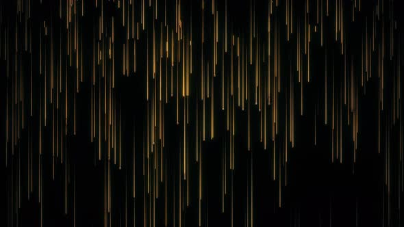 Sparse Elegant Gold Cascading Line Light Streak Looping background