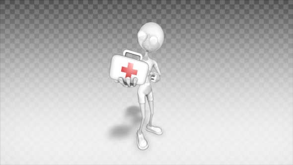Cartoon 3D Man - Show Medicine alt