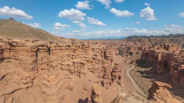 Panoramic view of Charyn Canyon, Kazakhstan