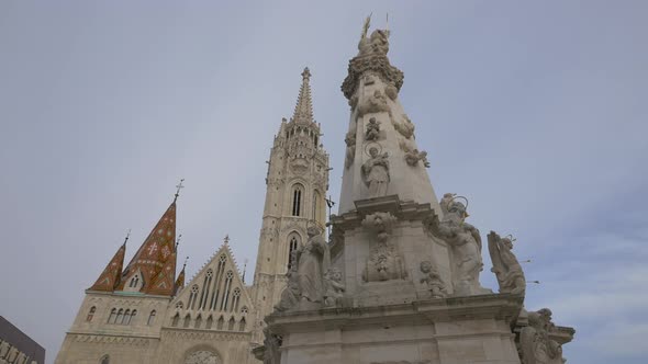 The Trinity Statue and the Matthias Church