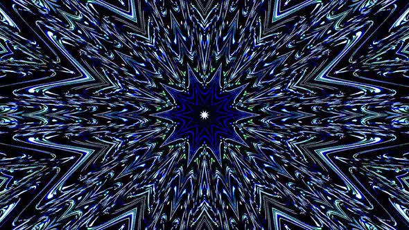 Abstract kaleidoscope shining beautiful smooth motion blue lines shining light arrangement alt