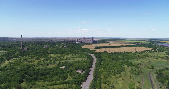 Mining and Processing Metallurgical Plant Aerial View alt