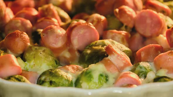 Sausages With Brussels Sprouts alt