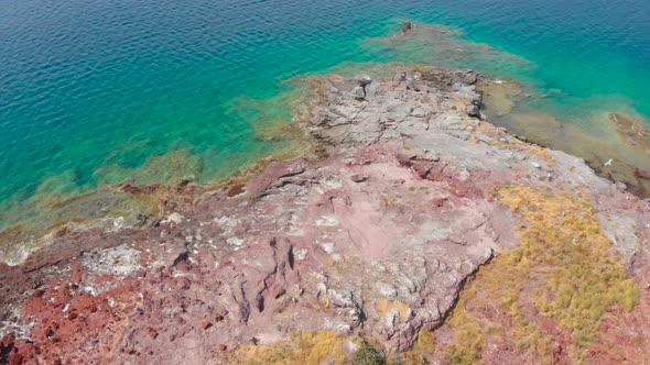 Uninhabited Virgin Island Created By Volcanic Activity. Wild Little Gull House alt