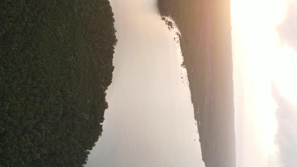 Zanzibar Tanzania  Coast of Island Covered with Thickets Slow Motion alt