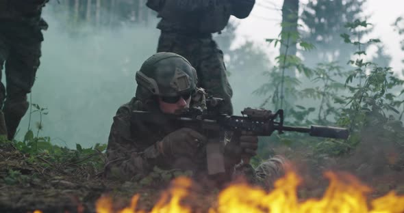 Special Forces Soldiers in Action