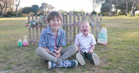 Brothers Laugh on Easter