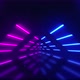 Neon Lines Blue And Pink Light Tunnel , slow moving lights - VideoHive Item for Sale