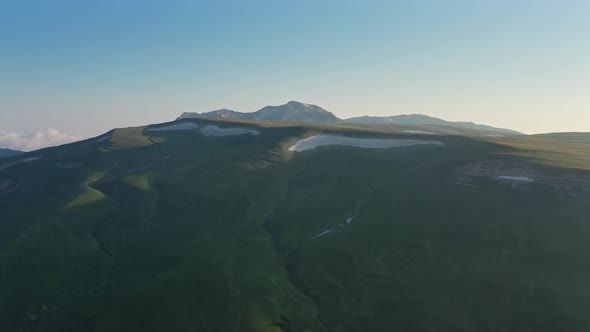 Aerial Mountain Landscape at Sunset alt