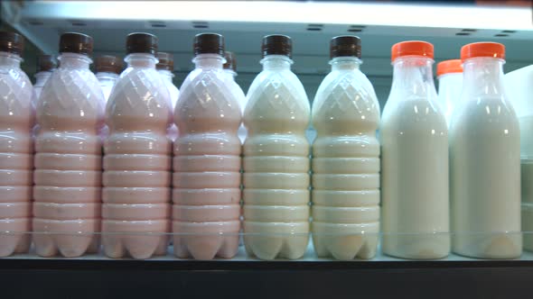 Sour-milk Products in Supermarket