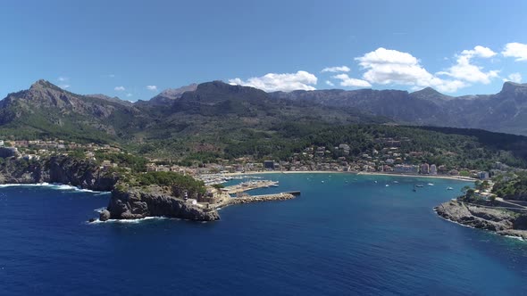 Flight Over Porte De Soller, Palma Mallorca, Spain