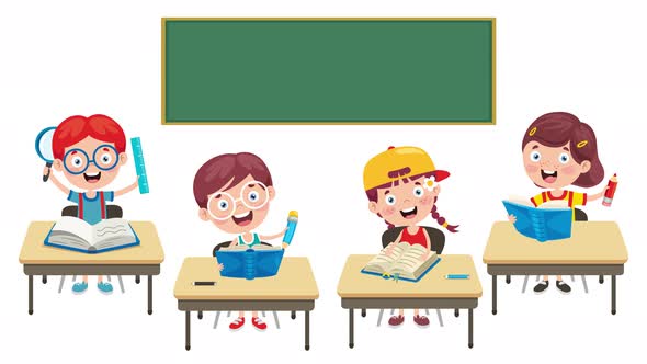Cartoon School Children by yusufdemirci | VideoHive