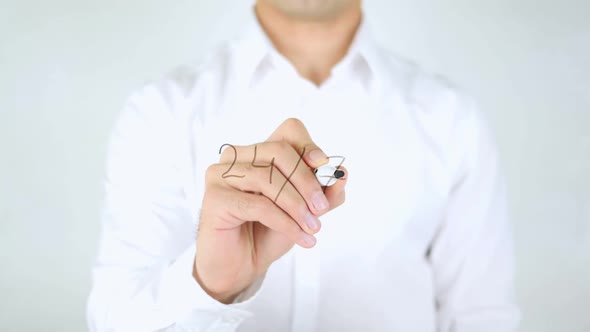 Twenty Four Seven Man Writing on Glass alt