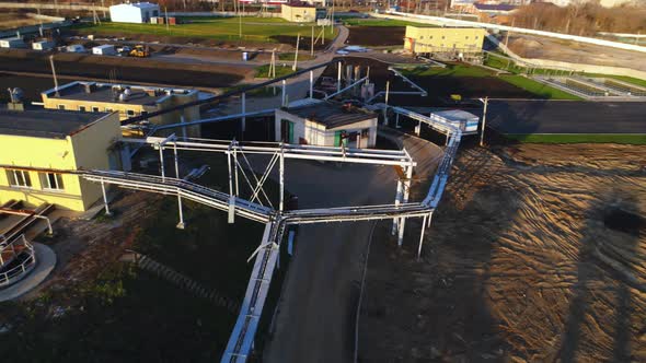 Pipeline System and Shops at Wastewater Treatment Station alt