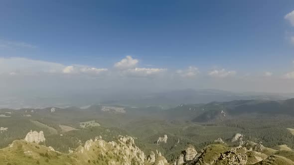 Flock Of Sheep On Top Of Mountain alt