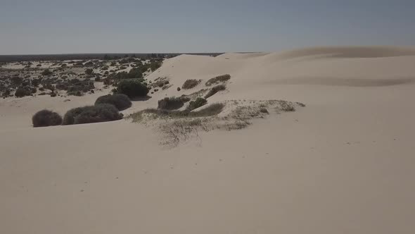 Sand Dunes at Mungo National Park, New South Wales, Australia Aerial Drone 4K