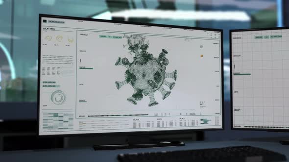 Analysing the deep structures of the virus strain. Identifying Covid-19. UI. alt