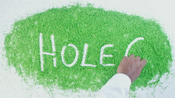 Green Hand Writing Hole 6