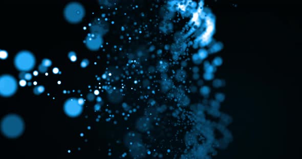 Cryptocurrency Cardano Logo. Volumetric Dots 3d Animation. Futuristic Style. Investment Concept alt