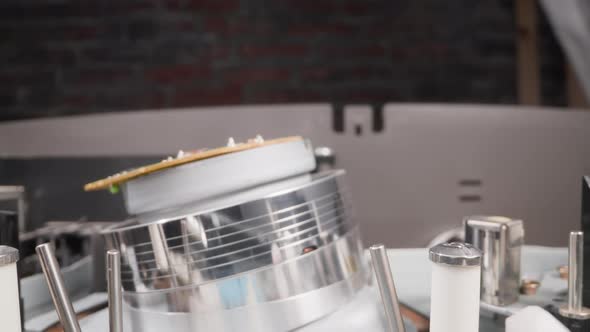 Videocassette Recorder Head and Details in Studio Macro View alt