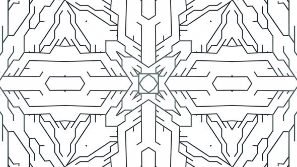 Abstract Black Wireframe on White Bg alt