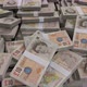 10 British Pounds Sterling Banknote Bundles Scattered - VideoHive Item for Sale