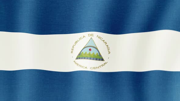 The national flag of Nicaragua