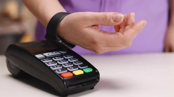 Pay by Smart Watch on Electronic Payment Machine or Card Reader