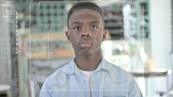 Face Recognition, Access Granted To Young African Man alt
