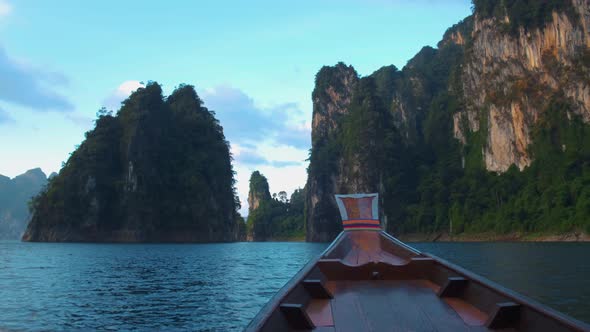 Khao Sok Thailand Longtail Boat at the Khao Sok National Park Thailand alt