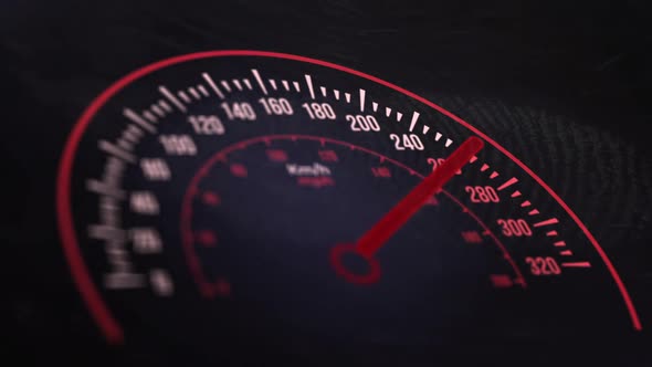 Animated High Speeding Speedometer