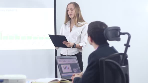 Business Presentation in the Business Center For Partners