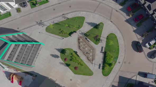 Fountain Top View. Sultry Summer Day, Freshness and Coolness By the Fountain alt