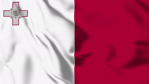 4K Malta Flag - Loopable