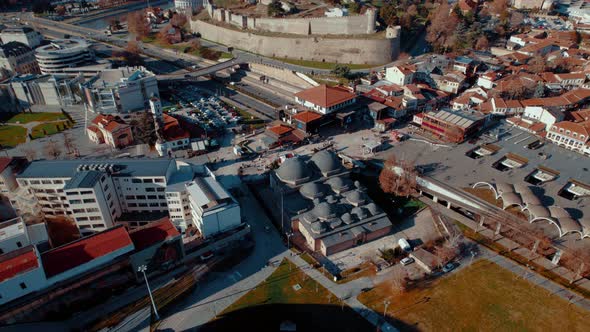 Drone Footage from Old Bazar Skopje 4K alt