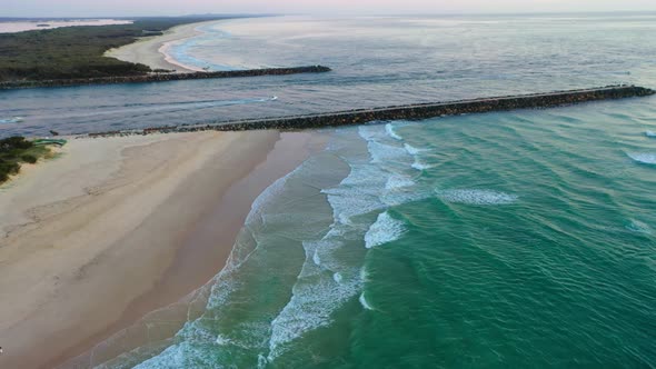 Beautiful sunrise , Gold Coast Seawy,South Stradbroke Island,Queensland Australia alt