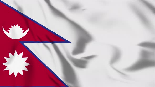 4K Nepal Flag - Loopable