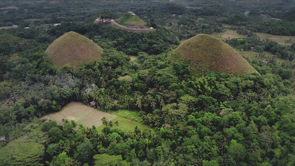 Filipino Countryside Aerial View Island Bohol Chocolate Hills