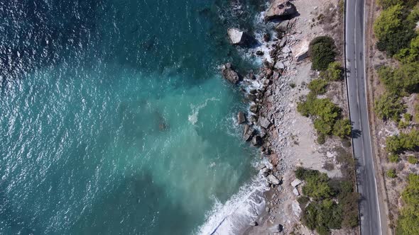 Shore of the Mediterranean Sea : Turkey Mountain Coastline alt