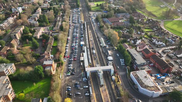 Commuter Train in the UK Transporting Passengers alt