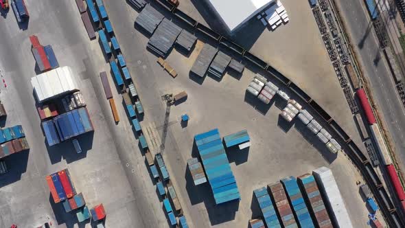 Cargo Container Terminal with Railway alt