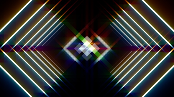 Neon Light VJ Loop Concert Background 4K